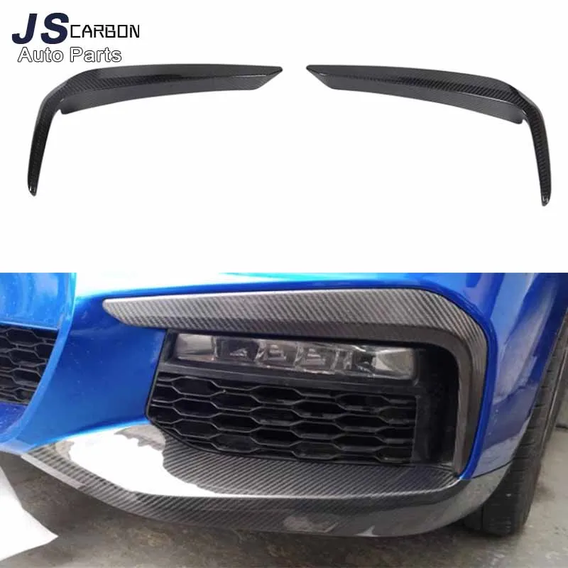 For BMW 5 Series G30 G38 Carbon Fiber Front Bar Wind Knife Trim Cover Car Decoration Retrofitting Accessories Upgrade body kit