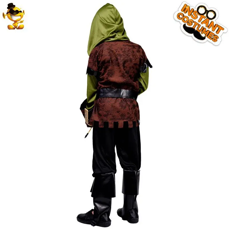 Crianças meninos halloween grande roubo archer traje festa meninos gamekeeper caçador traje carnaval adereços sem arco flecha