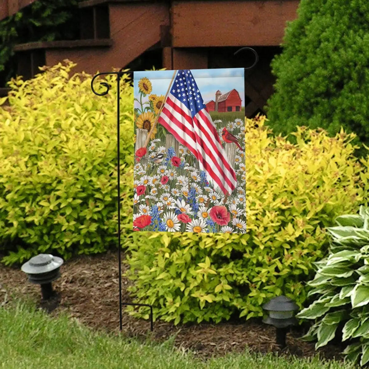 Briarwood Lane America the Beautiful Summer Garden Flag llp