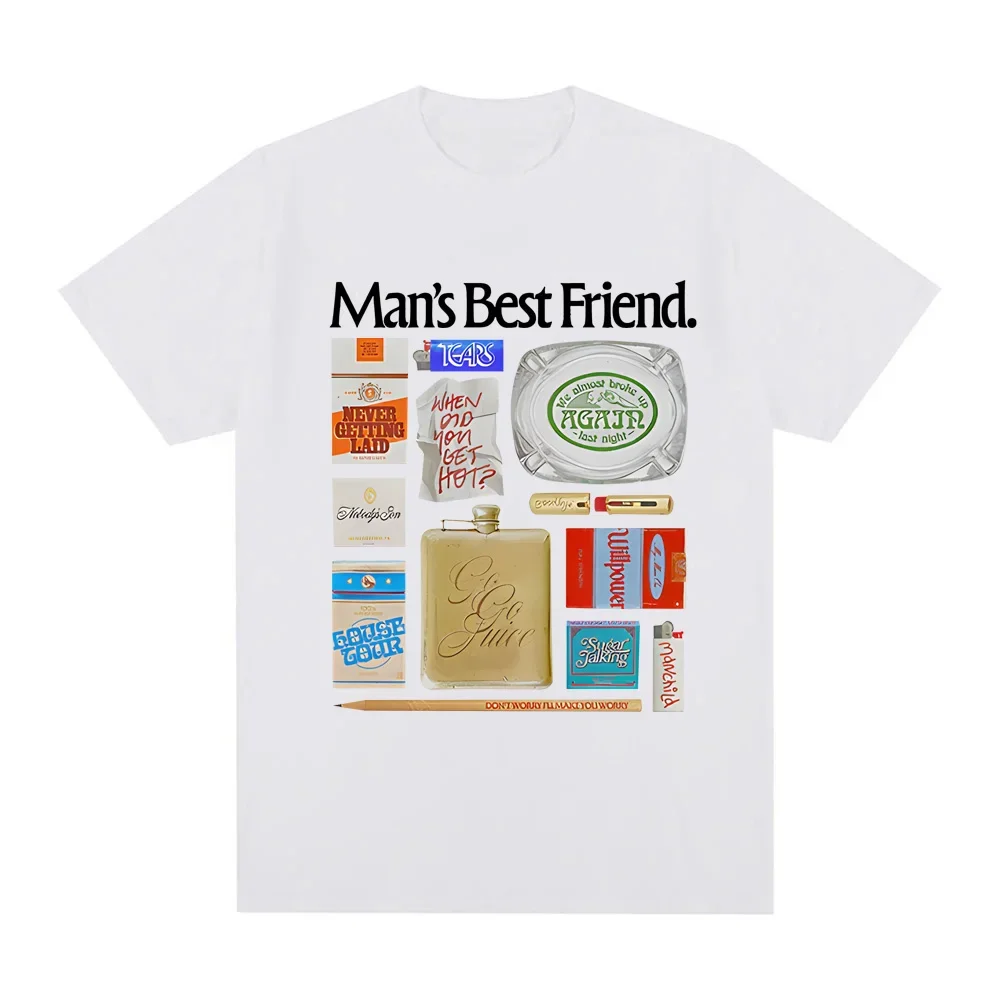 Sabrina Carpenter-Camiseta del mejor objetivo amigo de la madre, camiseta del mismo estilo del cantante de verano, Ropa coreana 100% de algodón para HombreTops