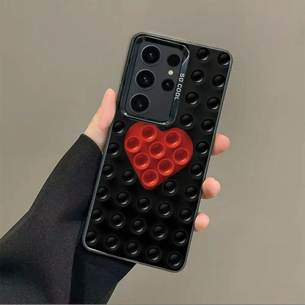 

Love design phone case suitable for Samsung S25 24 23 22 21 20 Plus/Ultra/FE anti drop and shockproof back cover