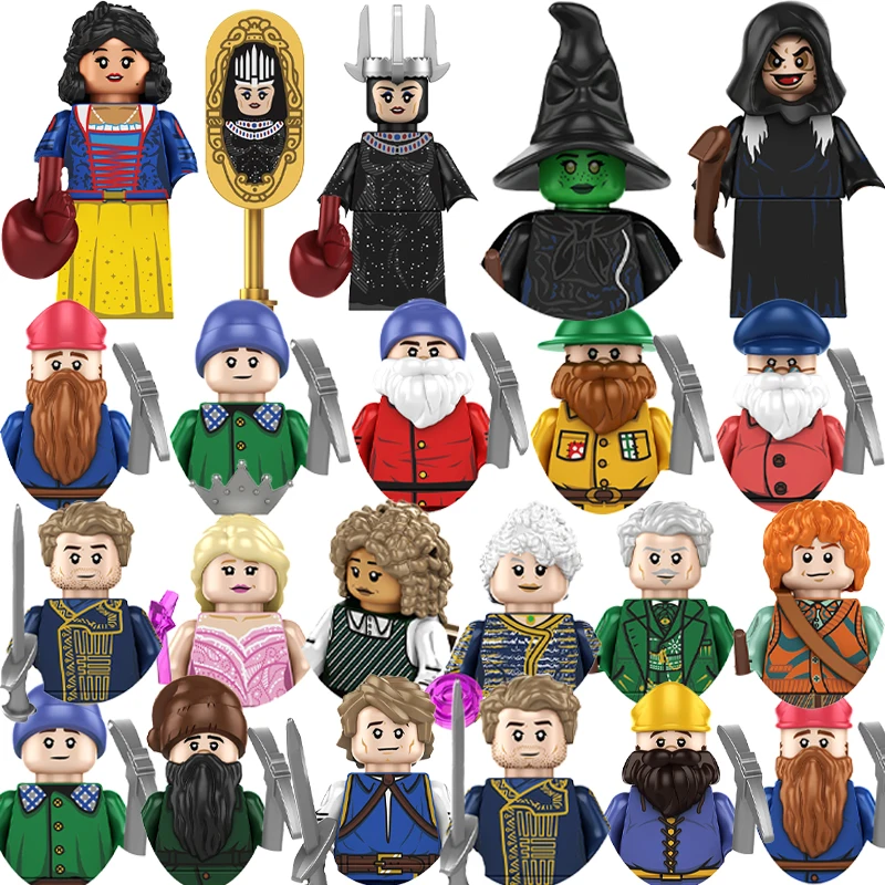 Image of Film Ziegel Alte Hexe Für Spielzeug Geschenke Schneewittchen Bausteine Böse Halloween DIY Mini Action Figuren Minifiguren