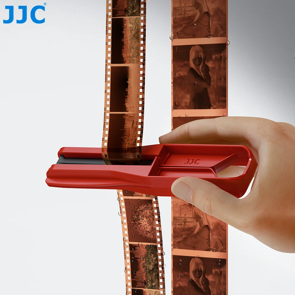JJC Red 35mm 120 Film Squeegee Film Wiper for 135 120 Negative Film w Soft Silicone Blades 35mm Film Development Accessories