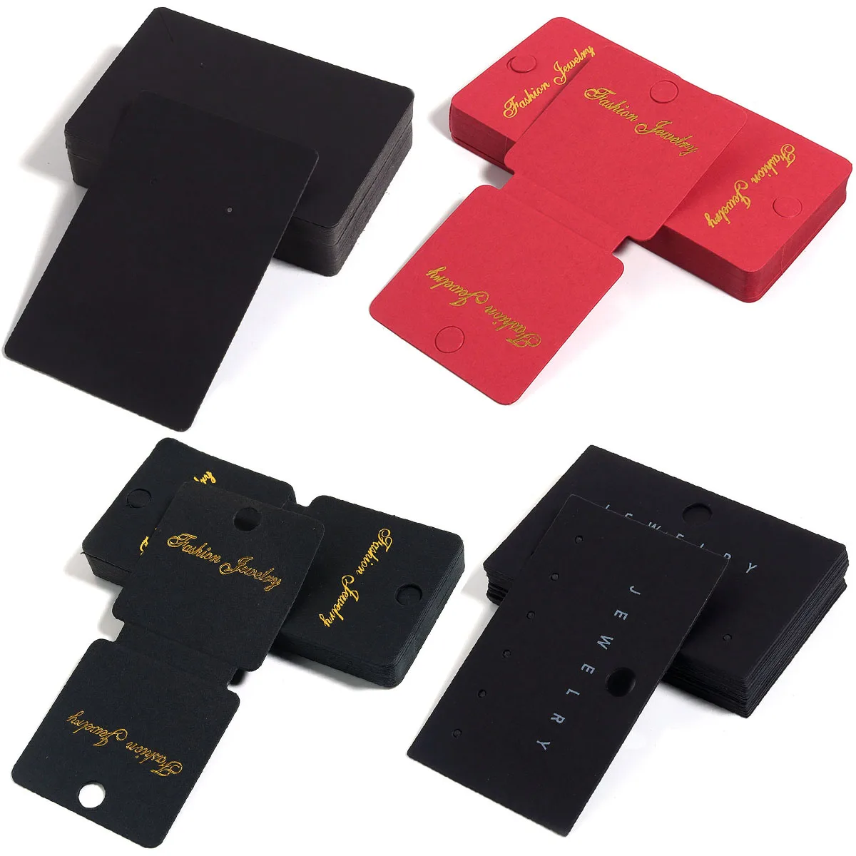 

20/30/50pcs Mul-Size Necklace Earrings Studs Packaging Card Blank Jewelry Display Card Kraft Paper Card For Jewelry Packaging