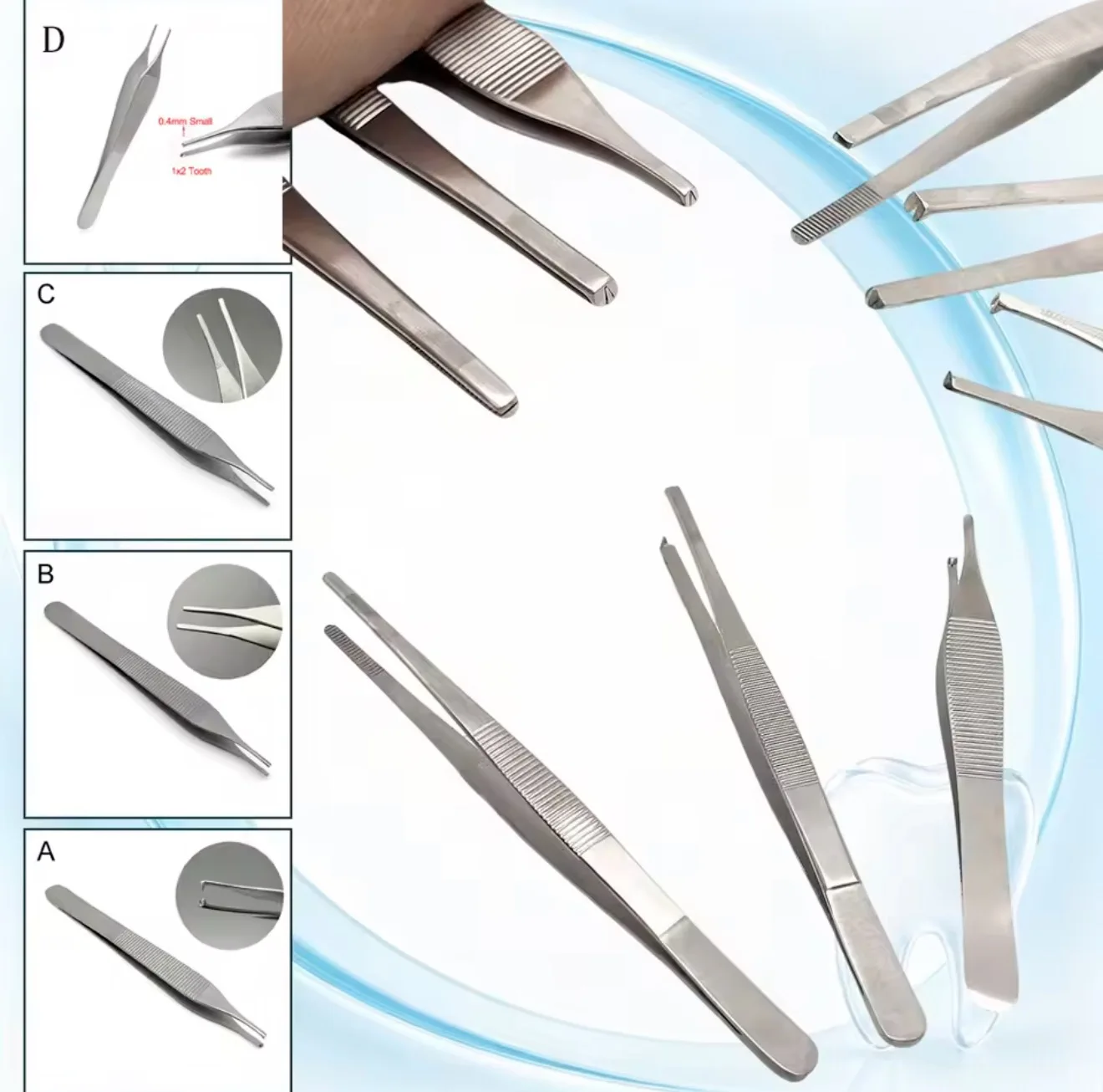 Dental And Surgical Precision Hemostatic Tweezers Dental Adson Forceps Rhinoplasty Oculo Cartilage Surgery Medical