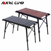 Camping IGT Table Folding Portable Table Height Adjustable Picnic Desk Egg Roll Table Barbecue for Camping Car Travel BBQ