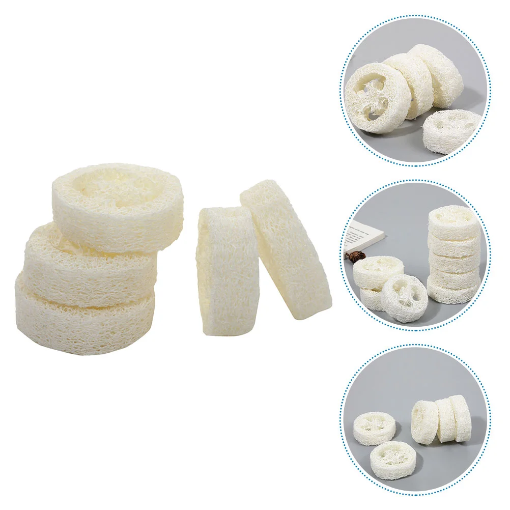 5 Pcs Bath Wipe Brush Soap Dropping Prevention Loofah Stand Holder Premium Material Base Pad Tray Household Natural Decorative