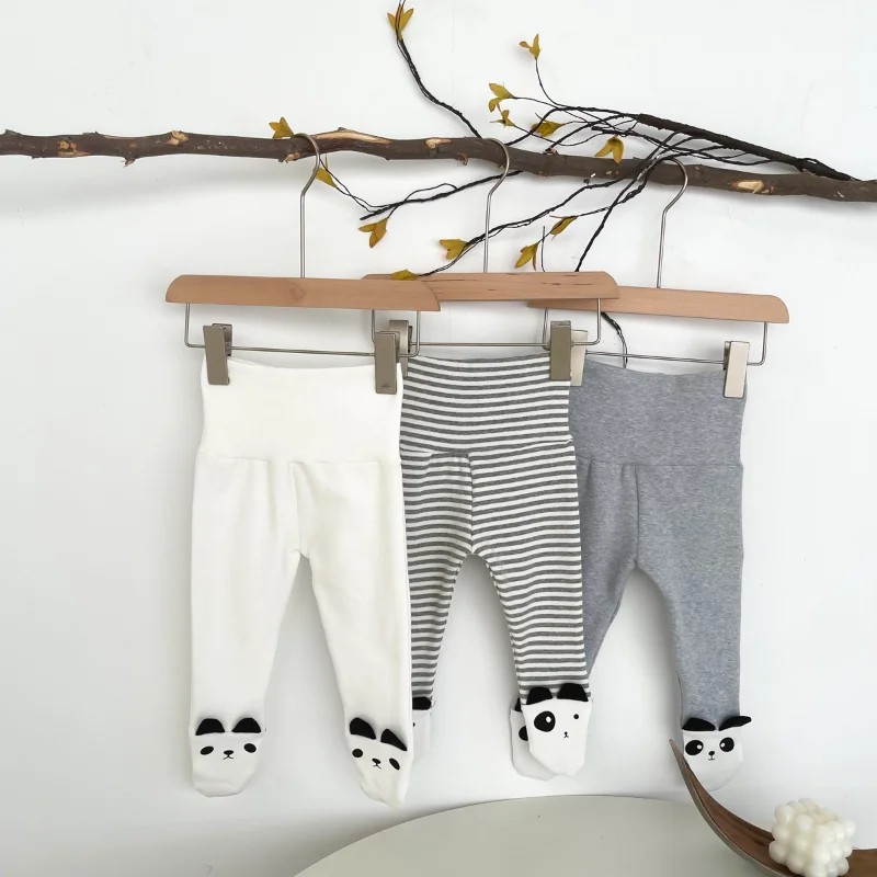 0-24 Months Baby Pantyhose Panda Striped Newborn Leggings Spring Autumn Keep Warm Pants