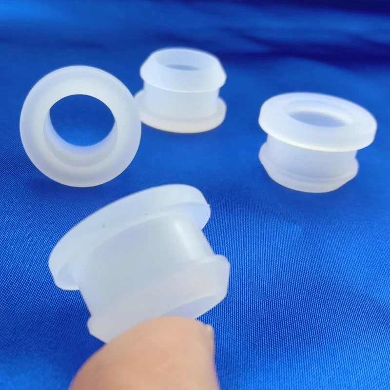 Transparente Aufsteckbare Durchgangsloch-Silikonkautschuk-Dichtungsstopfen T-förmige Elastische Drahtdichtungen für Hohlbohrungen 4,5mm~30mm – Detail 4