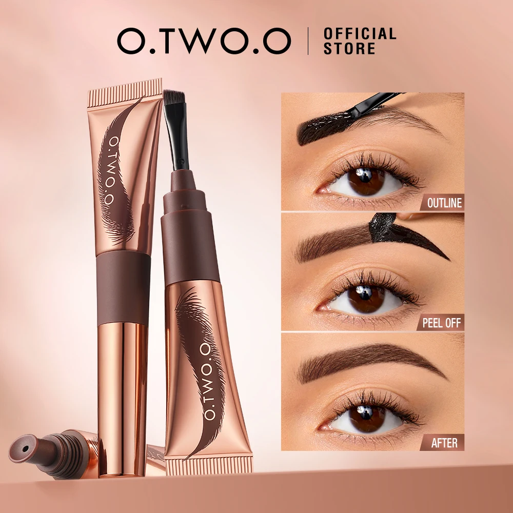 O.TWO.O Eyebrow Tattoo Tint Semi Permanent Brow Tint Long-lasting Waterproof Natural Brown Liquid Eye Enhancers Brow Tattoo