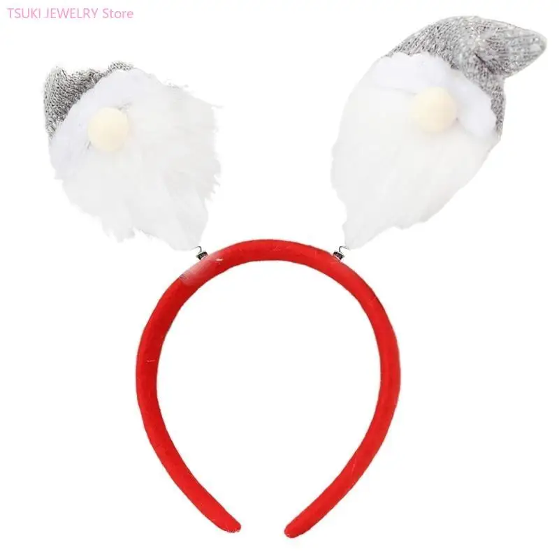 62KE المهرجانات عصابات مرحلة العروض الشعر هوب عيد الميلاد النساء أغطية الرأس الجميلة لاحتفالات عيد الميلاد