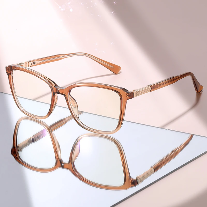 novos-Oculos-classicos-estilosos-anti-luz-azul-com-armacao-preta-e-prata-e-lentes-transparentes-reduzem-a-fadiga-ocular-para-uso-no-escritorio-e-estudo