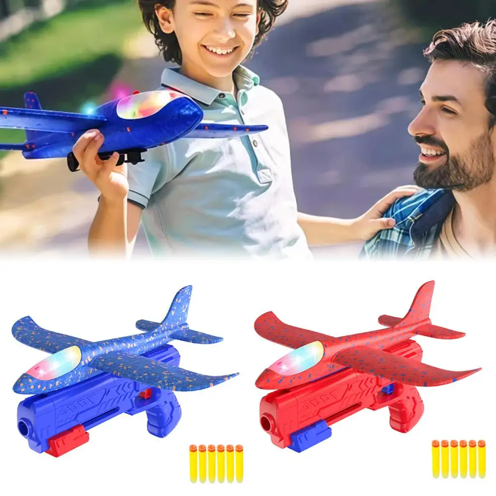 야외 게임 어린이 글라이더 비행 던지기 폼 비행기 슈팅 건, 캐터펄트 비행기 발사기 장난감, 어린이용 슈팅 장난감