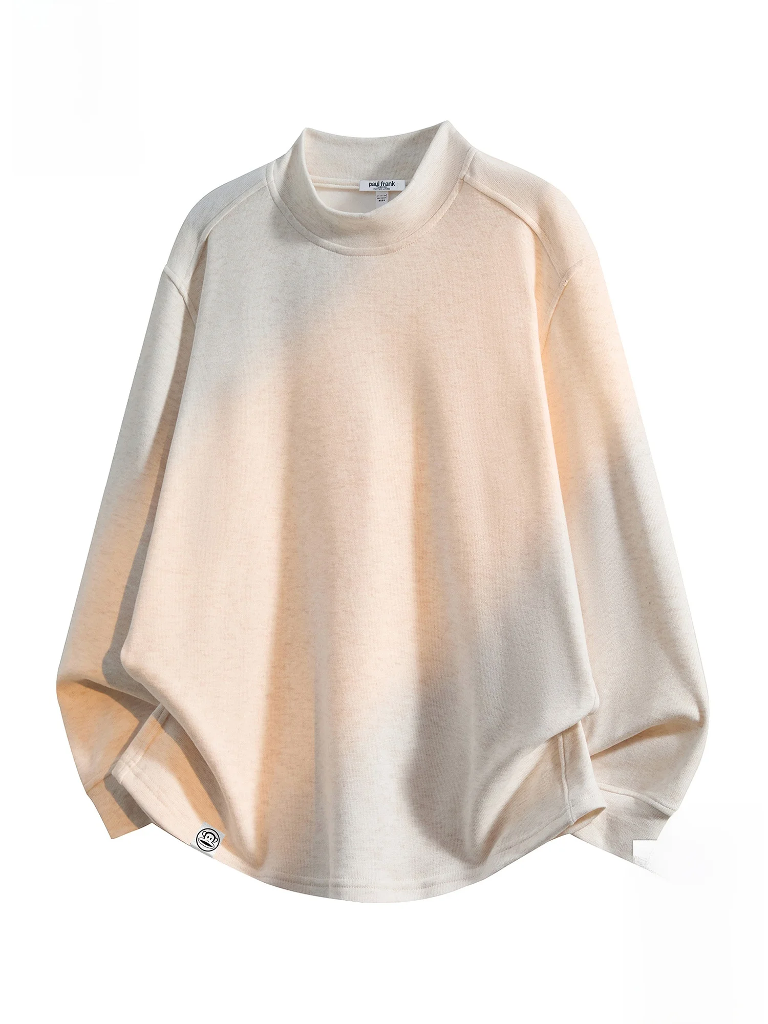 

Мужская футболка с длинным рукавом, повседневная, свободного кроя, с высоким воротником, весенняя новинка, из полиэстера, с V-образным вырезом