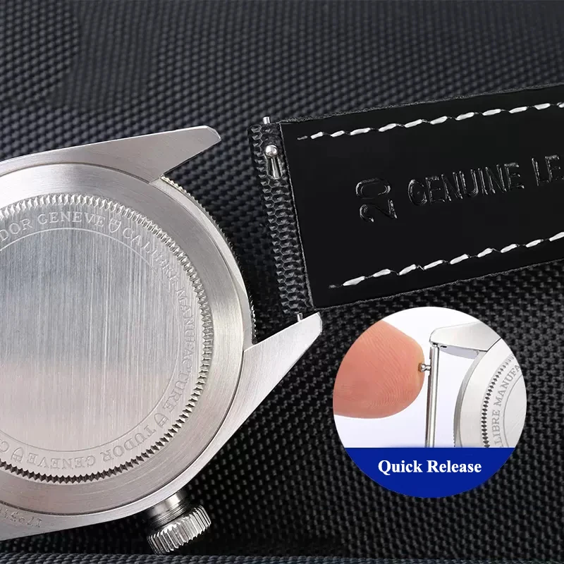 Zegarek ze skóry nylonowej bransoletka z paskiem 20mm 22mm 24mm dla Breitling Tissot Casio Tudor Seiko mężczyźni kobiety tkanina płócienna zegarek