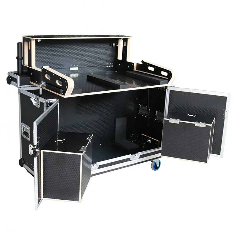 Aluminum DJ Flight Case Heavy  Shockproof Water-Resistant Portable Rolling  XINGBAP XB-2243 DJ Controller Case Equipment