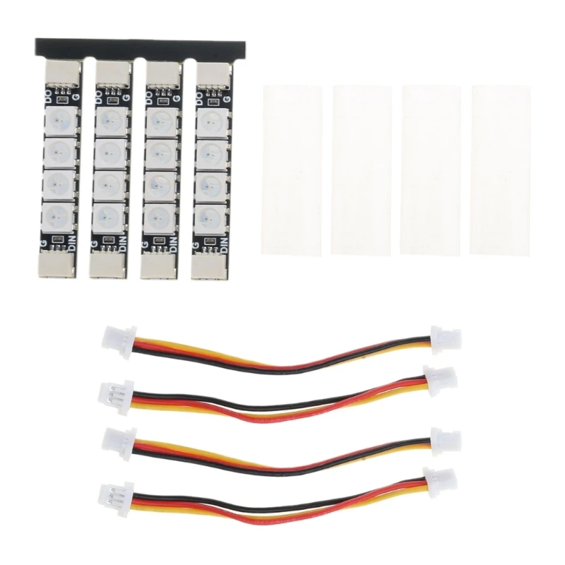 Set of 4pcs 2812 LED Light for FPV Traversing UAV Arms Easy to Install Enhances Aircrafts Visibility