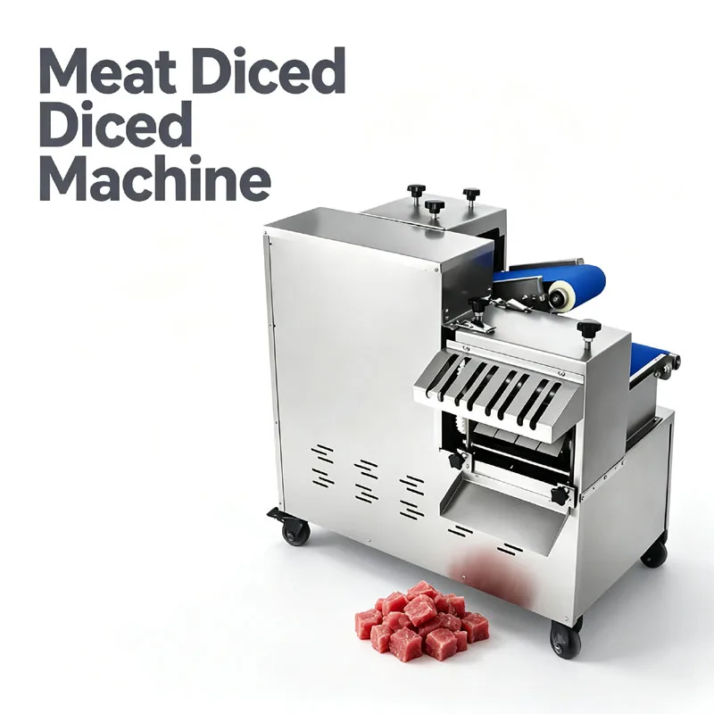 Large Meat Diced Machine Automatic Fresh Meat Cutter Electric For Canteen Restaurant Beef Pork Mutton Chicken Meat Slicer