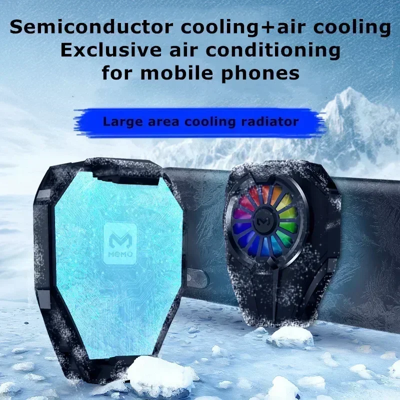 

MEMO DL06 ABS Mobile Phone Gaming Accessories Game Cooler for PUBG for IOS Android Type-C System Back-clip Cooling Fan Radiator