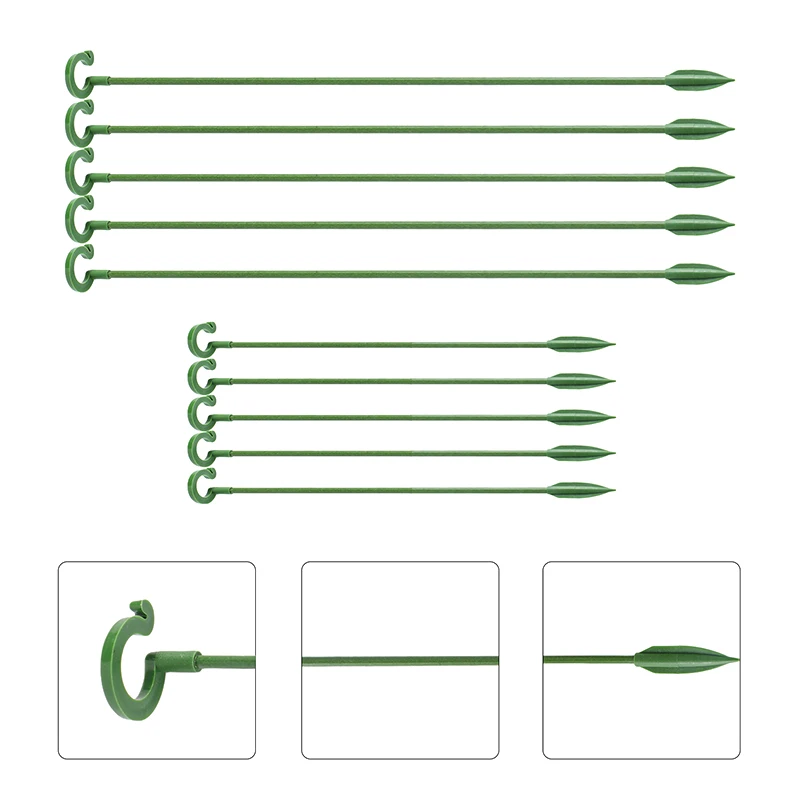 5Pcs Plant Supports Stakes Flower Stand Sticks Reusable Plant Clips Bonsai Fixing Tool Flower Grow Holder Garden Tools