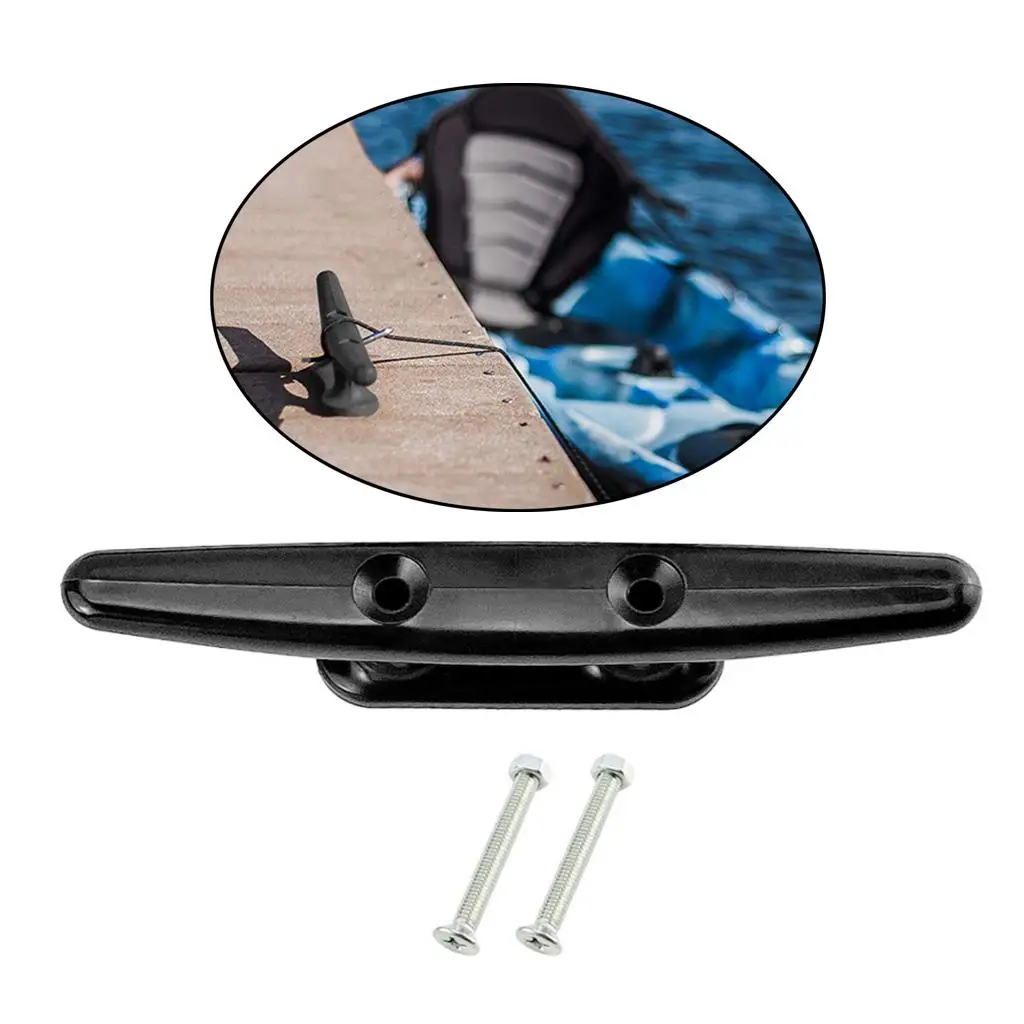 200mm Mooring Cleat for Boat Marine Yacht Kayak Sailing Black Nylon Deck Cleat