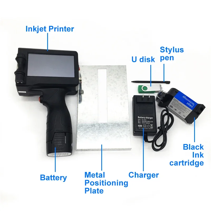 Imagem -05 - Portátil Handheld Inkjet Impressora com Cartucho de Tinta Código de Barras Logo Impressora Térmica Touch Screen Data de Validade Código qr 05 Polegadas em
