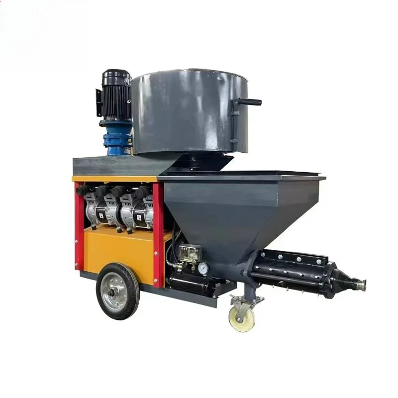 40L/min Concrete Mortar Plaster Screw Pump Cement Mortar Spray Machine with Mixer