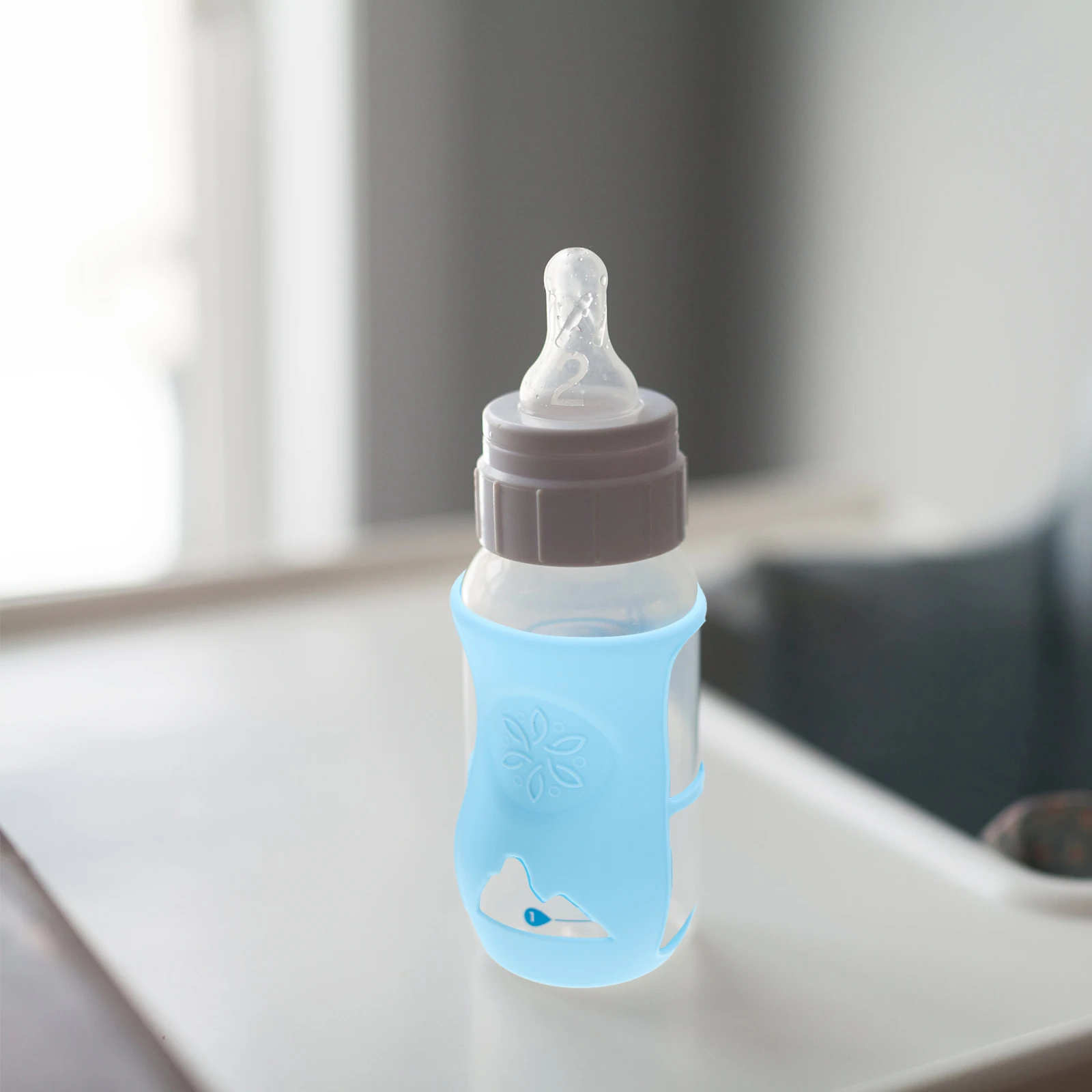 

4 Pcs Milk Bottle Silicone Baby Cover Sleeve Water Bottles Sleeves White Covers Protector