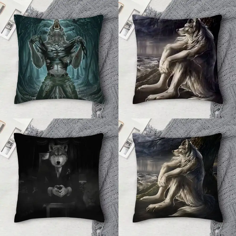 

Cool S-Sigma Alpha Wolf Meme Double-sided Printed Square Decorative Cushion Cover for Sofa Living Room Home Decor