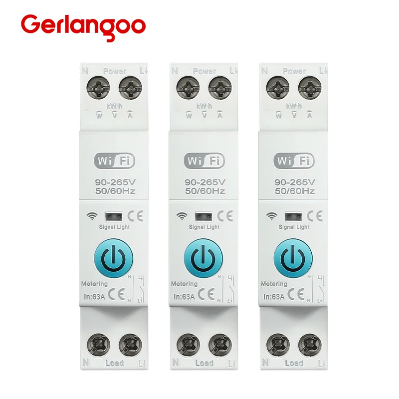 Tuya WIFI Smart Circuit Breaker 1P+N Over-Voltage/Current/Power Protector Under Voltage Protection Voice Remote Control Switch