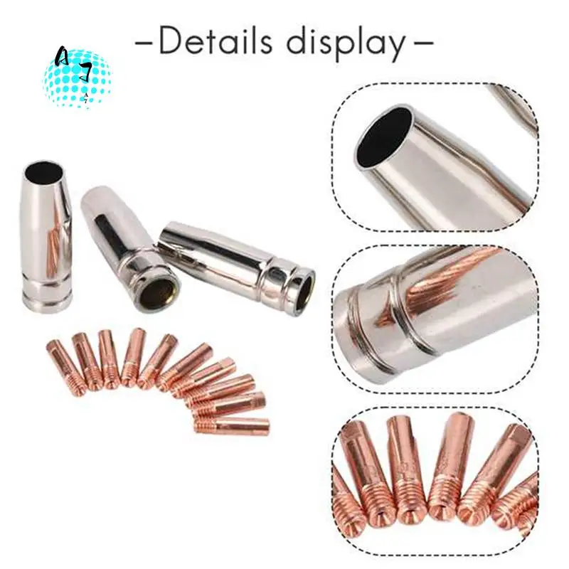 

A07F-35Pcs 15AK Welding Torch Consumables 1Mm MIG Torch Gas Nozzle Tip Holder Of 15AK MIG Welding Torch Easy To Use