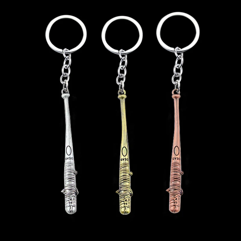 The Walking Dead Metal Keychain Lucille Mini Baseball Bat Ball Pendant Keychain for Women Men Cosplay Jewelry Accessories Gift