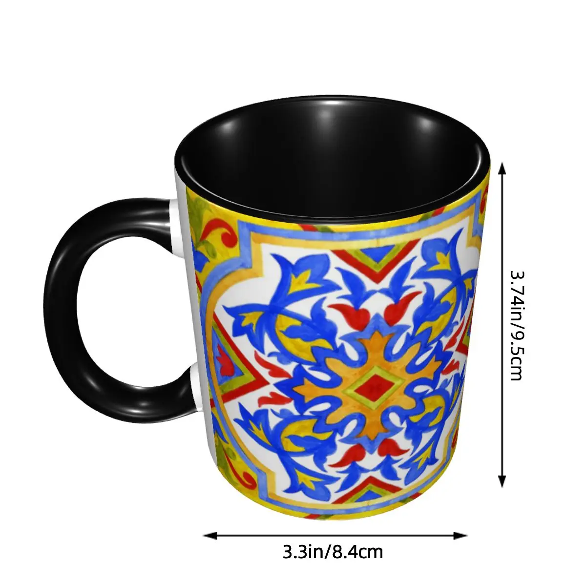 Portuguese Azulejo Tiles Mug Funny Ceramic Coffee Cups Tea Mugs Milk Cup Drinkware Gift for Woman Man DIY Custom