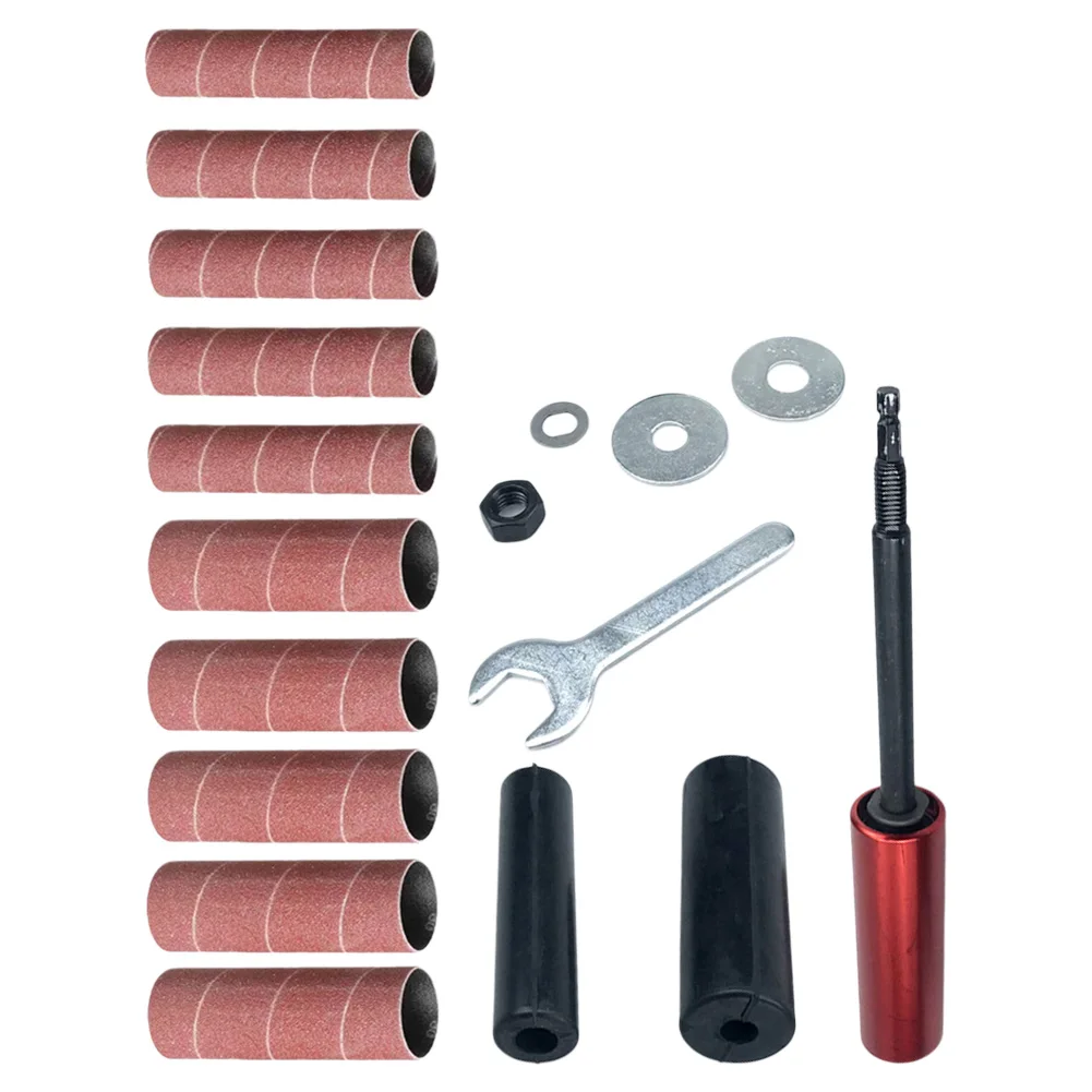 Sanding Rod Kit 120Grit Sanding Drum Sander Tool Set Lithium Electric Drill Conversion SandingTool Sanding Wood Metal  ﻿