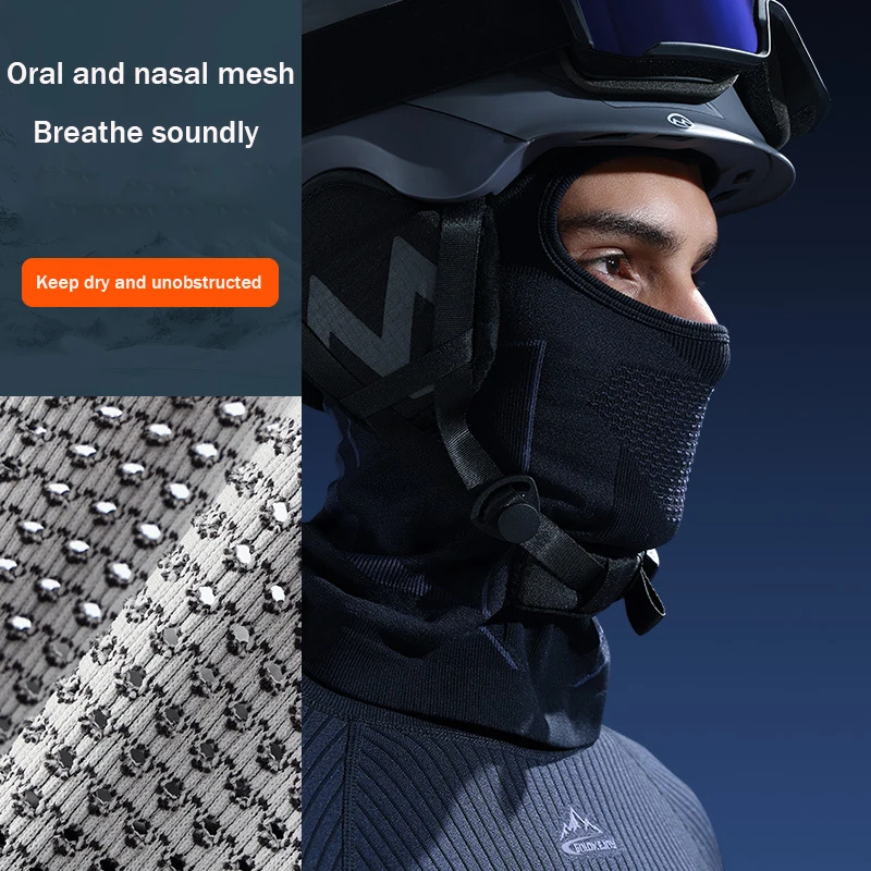 Balaclava térmica à prova de frio para homens e mulheres, chapéu de esqui, máscara facial completa, boné de forro de capacete, cabeça e pescoço, ciclismo e caça, inverno