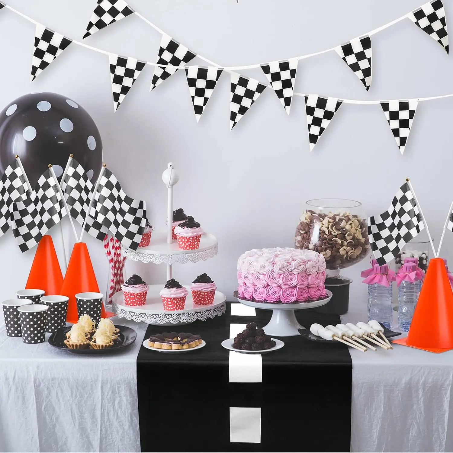 Racing Wimpel Banner Rennwagen Geburtstag Dekor Party Flagge Banner Wimpelkette Wimpel Girlande Flagge Kinder Party Gefälligkeiten Hängezubehör – Detail 5