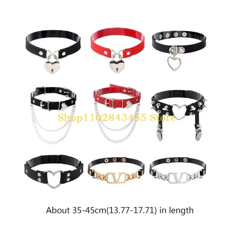 49mc Chuỗi chân gothic chân gothic Garter Belt PU Da sát đùi đàn hồi sexy Chain Chain Chain Nightclub Bữa tiệc cho phụ nữ