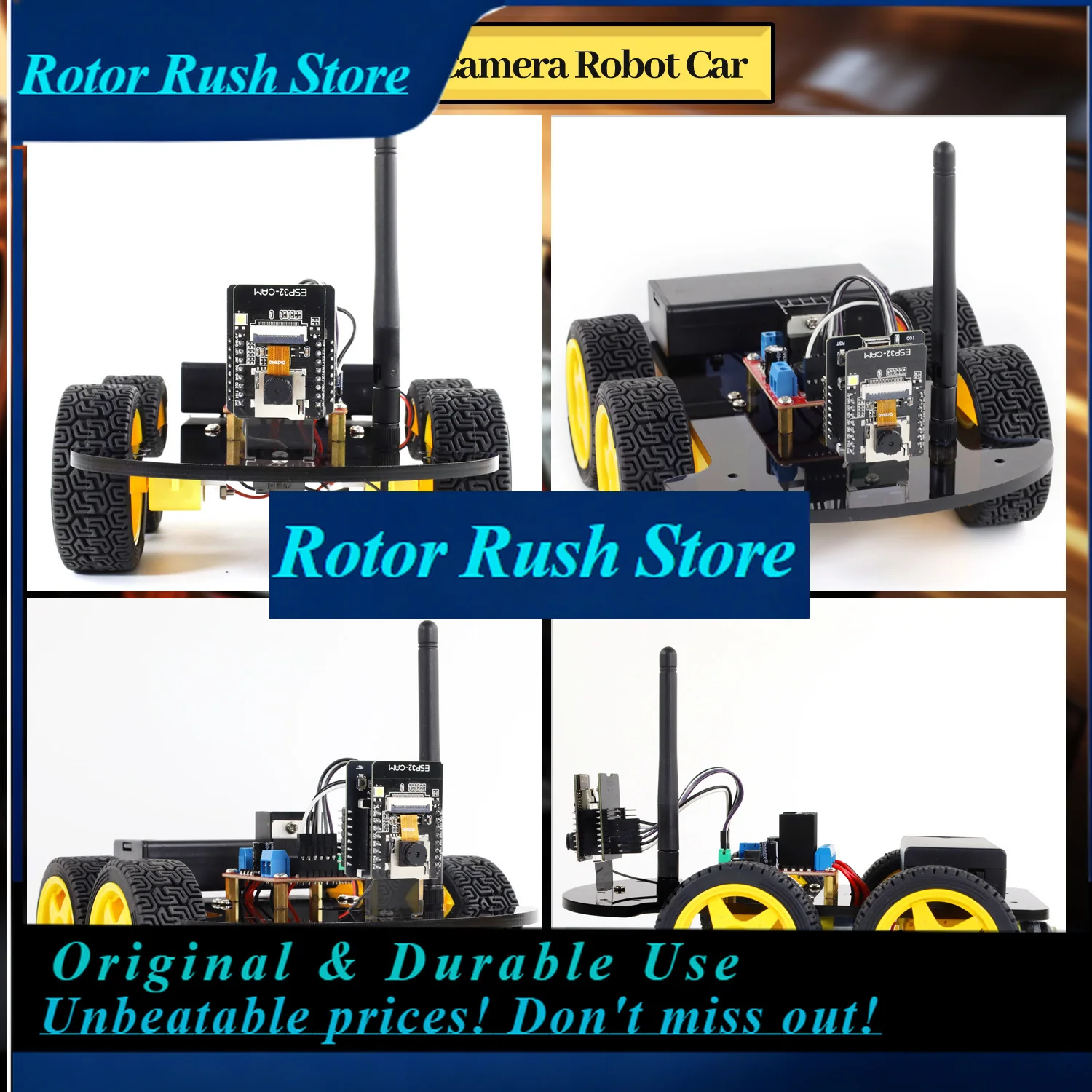 RoRuSNEW Keyestudio 4WD&2WD ESP32-Cam Robot Car Kit Programmable WIFI Camera Smart Car For Arduino ESP32 Robot Project Robotic K