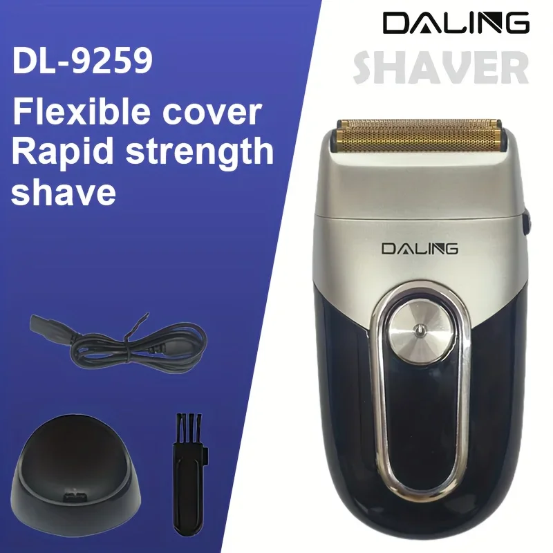 DALING DL-9259 Home USB Rechargeable Men's Professional Electric Shaver with Base, Electric Shaver