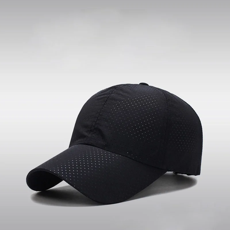 Black Men's And Women's Models Tide Light Body Solid Colour Quick-drying Baseball Cap Light Board Cap Duck Tongue Cap