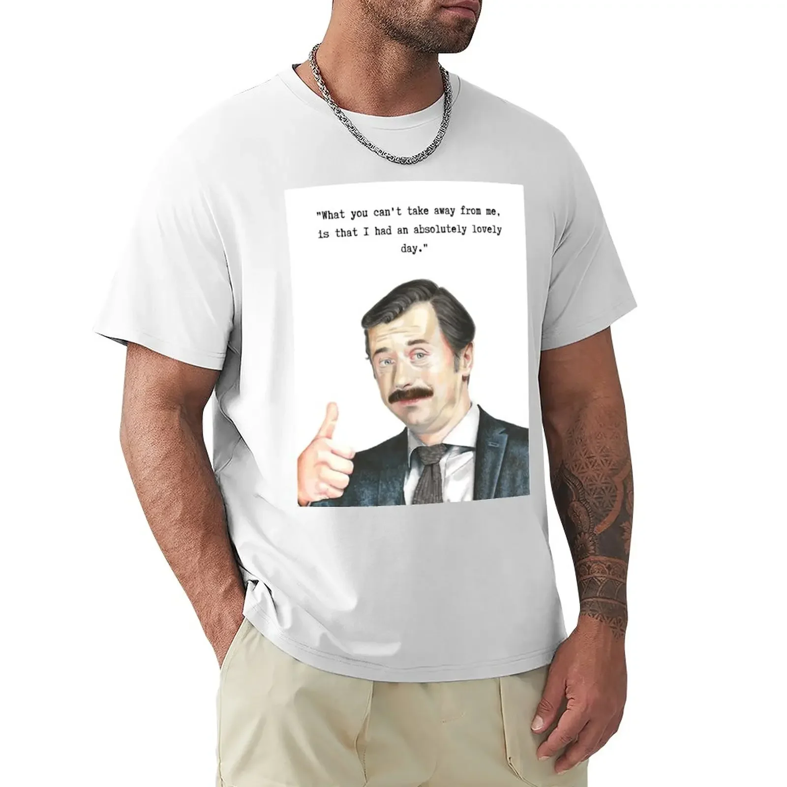 

Mike Wozniak, Taskmaster, lovely day T-Shirt boys animal print vintage man clothes T-shirts for men cotton