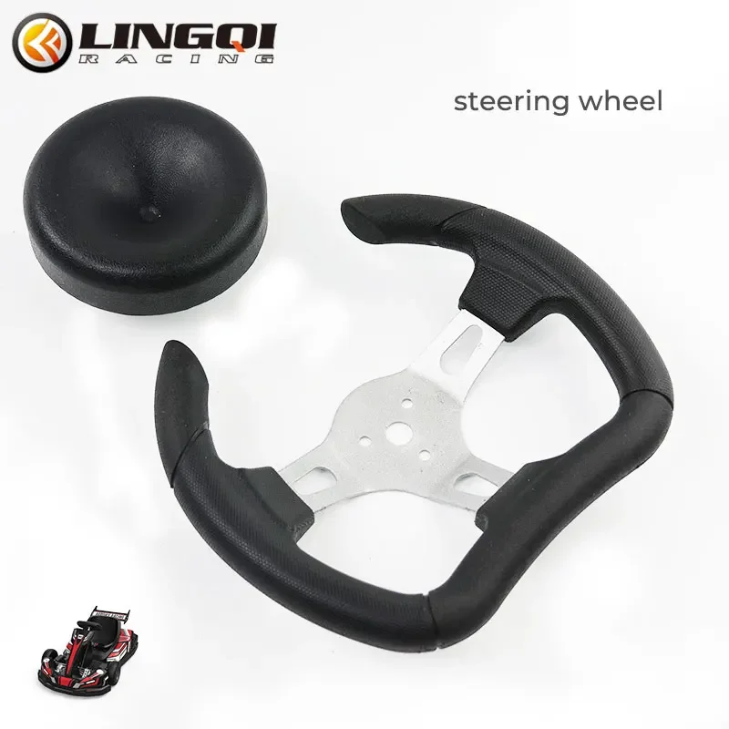 

LYNNCHI Motorcycle 240mm Go Kart Buggy Classic Sport U Shape Steering Wheel For ATV Quad Karting Racing Cart Retrofit Parts