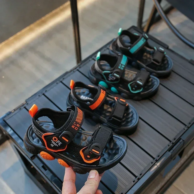 

Children Casual Sports Sandals for Boys Open Toe Kids Summer Shoes Fashion Boys Beach Sandals Color Matching Non-slip Size 26-37