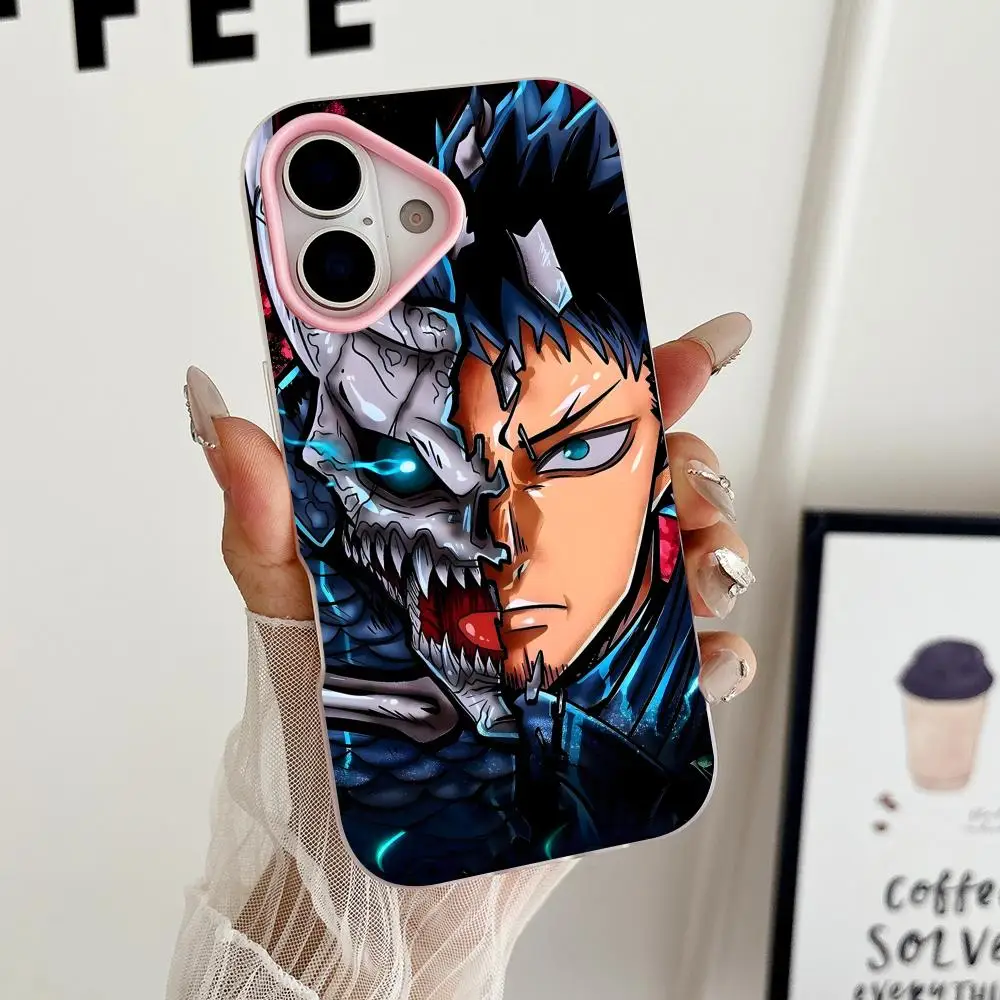 

Kaiju No.8 Kafka Hibino Phone Case for iPhone 17 16 15 14 13 12 11 Air Pro Max Plus Jelly Dual Layer Pink Cover