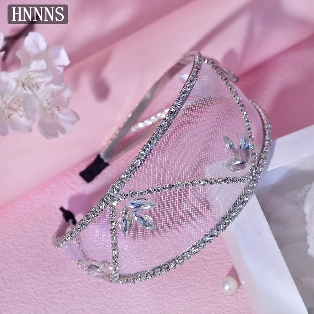 TOPQUEEN اليدوية الدانتيل مخرمة الأبيض حجر الراين غطاء الرأس الزفاف مناسبة لحفل الزفاف اليومي يؤرخ السيدة هيرباند YXA05