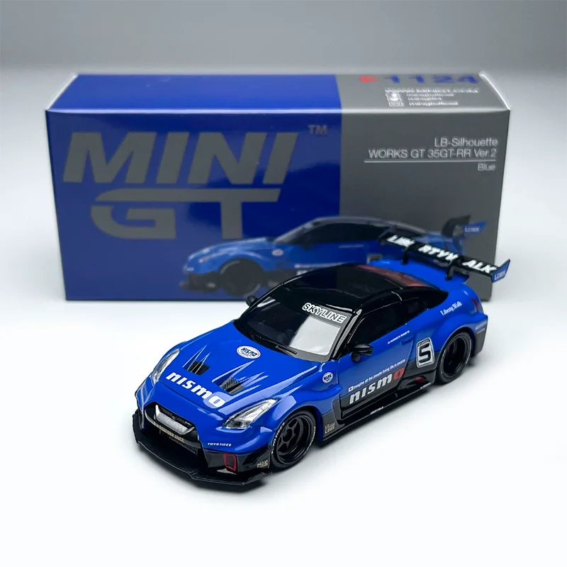 

Миниатюрная модель автомобиля MINIGT 1:64 GTR R35 из сплава, статическая коллекционная модель, украшение, праздничный подарок, игрушка, сувенир