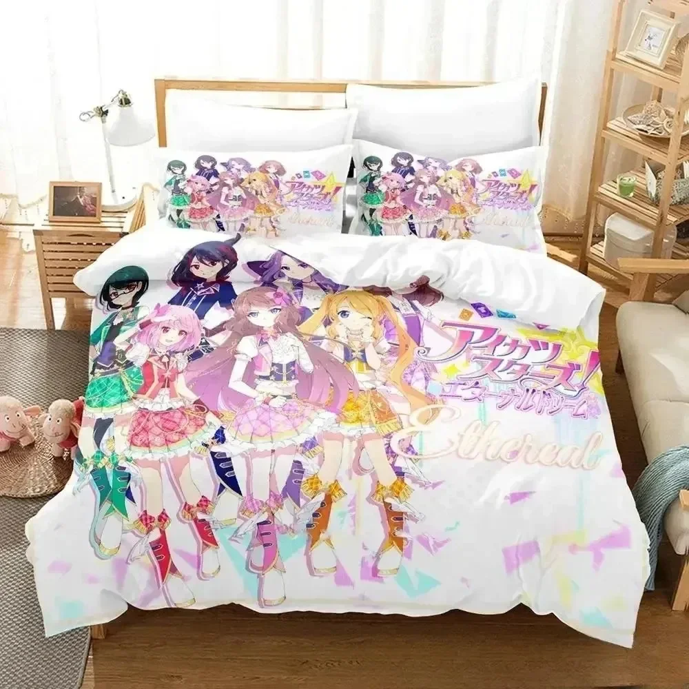 

3D Print Anime Aikatsu 3D NEW Duvet Cover Pillowcase Bedding Set Adult Boy Girl Bedroom Decoration Children Single Double Large