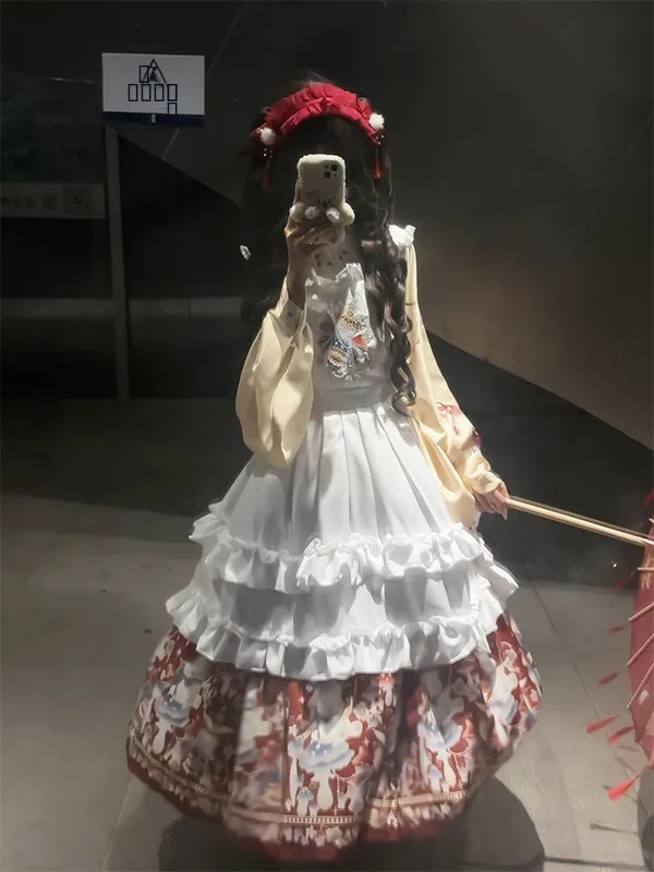 cute-lolita-hanfu-skirt-set-with-collar-and-sves-traditional-ming-dynas-design-autumn-winter-faion-ladies'-c