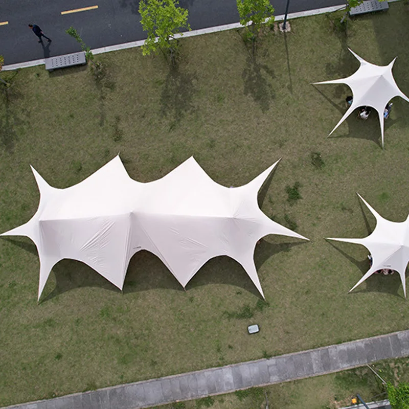 10-50 Persons 10m 15m 20m Camping Beach Sun Shade Shelter Canvas Fabric Outdoor Waterproof Canopy Star Tents for Weddings
