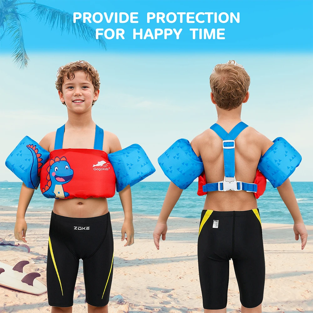 Baby Float Cartoon Arm Sleeve Life Jacket Swimsuit Foam Safety Swimming Training Floating Pool Vest Swimming Equipment